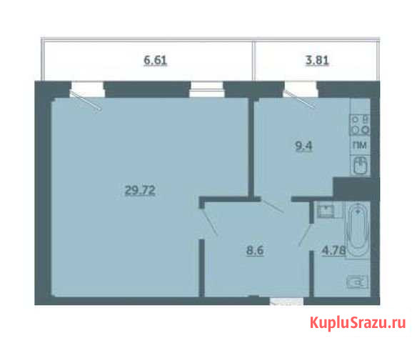 1-комнатная квартира, 55.6 м², 3/4 эт. на продажу в Санкт-Петербурге Санкт-Петербург - изображение 1