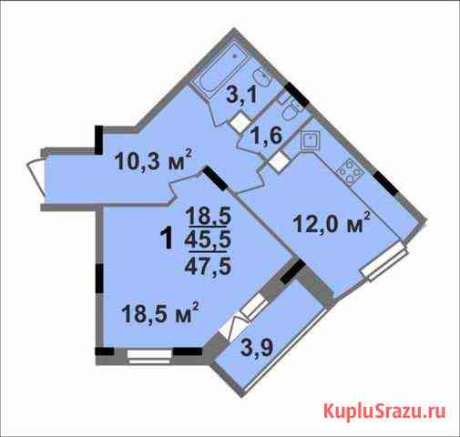 1-комнатная квартира, 47.5 м², 8/15 эт. на продажу во Владимире Владимир