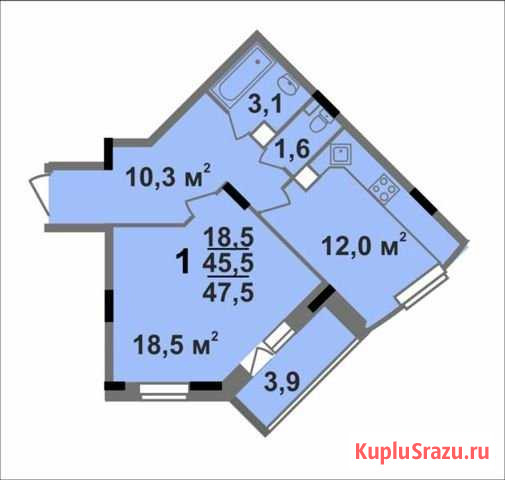 1-комнатная квартира, 47.5 м², 8/15 эт. на продажу во Владимире Владимир - изображение 1