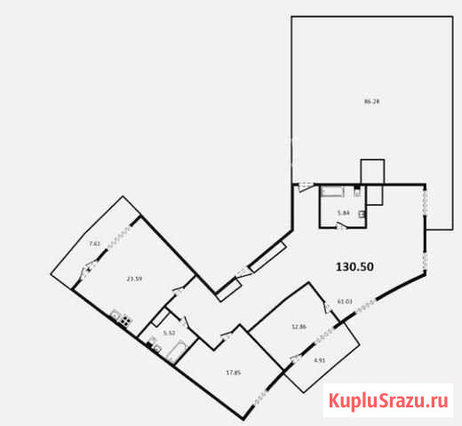 4-комнатная квартира, 130.5 м², 4/4 эт. на продажу в Санкт-Петербурге Санкт-Петербург - изображение 1