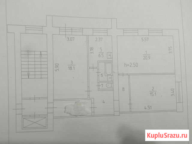 3-комнатная квартира, 73 м², 2/9 эт. на продажу в Перми Пермь - изображение 1