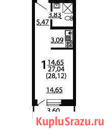 1-комнатная квартира, 28 м², 10/16 эт. на продажу в Воронеже Воронеж - изображение 1