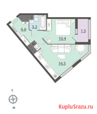 1-комнатная квартира, 37.7 м², 15/32 эт. на продажу в Екатеринбурге Екатеринбург - изображение 1