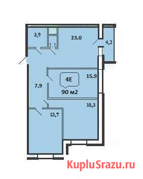 4-комнатная квартира, 90 м², 6/16 эт. на продажу в Новомосковске Новомосковск - изображение 1