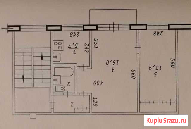 2-комнатная квартира, 45 м², 3/5 эт. на продажу в Новосибирске Новосибирск - изображение 1