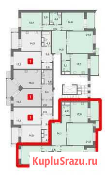 3-комнатная квартира, 90.1 м², 3/9 эт. на продажу в Новоивановском Новоивановское - изображение 1