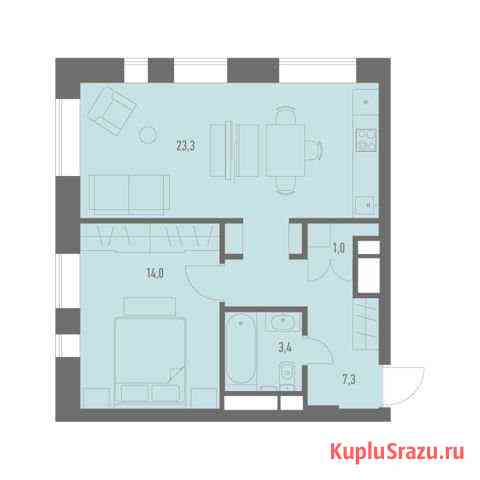 2-комнатная квартира, 49 м², 3/19 эт. на продажу в Москве Москва