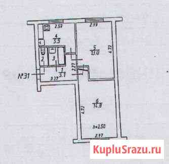 2-комнатная квартира, 41.5 м², 1/5 эт. на продажу в Валдае Валдай