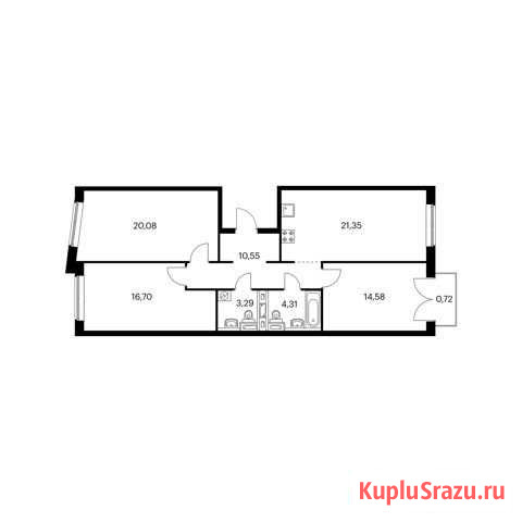 3-комнатная квартира, 91.6 м², 10/14 эт. на продажу в Москве Москва - изображение 1