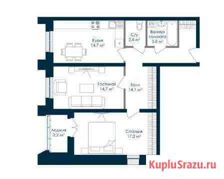 2-комнатная квартира, 69.2 м², 10/19 эт. на продажу в Пензе Пенза