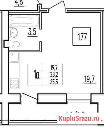 Квартира-студия, 23.2 м², 6/9 эт. на продажу в Смышляевке Смышляевка