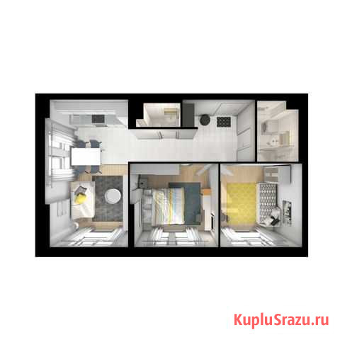 2-комнатная квартира, 59.6 м², 14/33 эт. на продажу в Котельниках Котельники - изображение 1