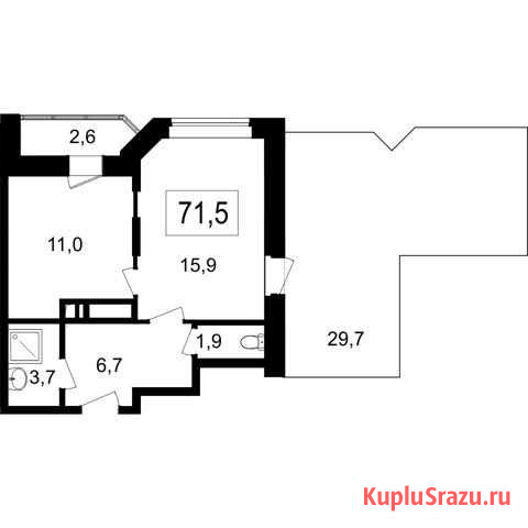 2-комнатная квартира, 71.5 м², 7/7 эт. на продажу в Мытищах Мытищи - изображение 1