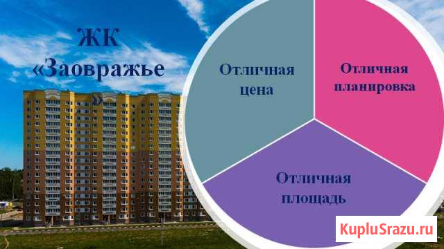 1-комнатная квартира, 43.4 м², 13/17 эт. на продажу в Обнинске Обнинск - изображение 1