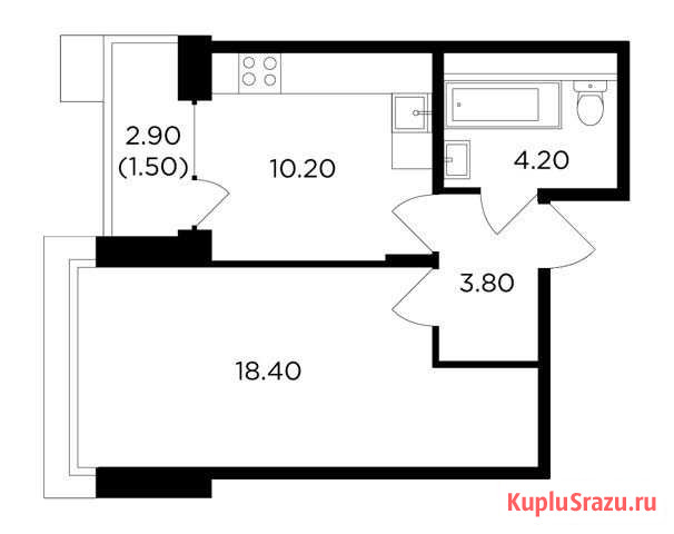 1-комнатная квартира, 38.1 м², 11/17 эт. на продажу в Мытищах Мытищи - изображение 1