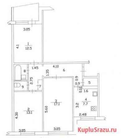 3-комнатная квартира, 70 м², 3/9 эт. на продажу в Казани Казань