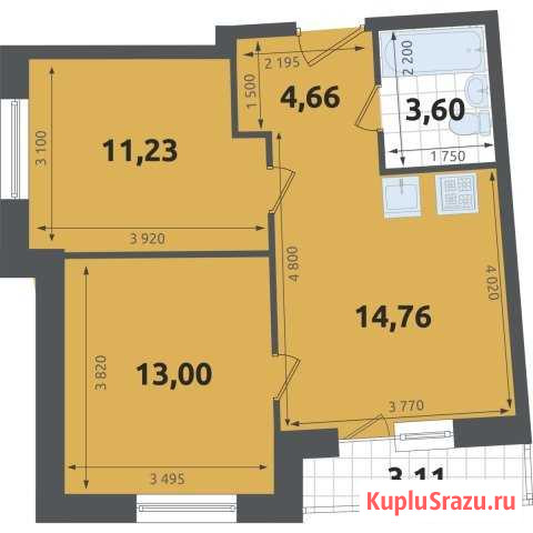 2-комнатная квартира, 48.2 м², 2/4 эт. на продажу в Кстово Кстово - изображение 1