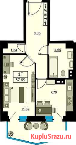 1-комнатная квартира, 36 м², 19/25 эт. на продажу в Ростове-на-Дону Ростов-на-Дону - изображение 1