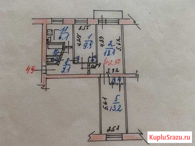 3-комнатная квартира, 59 м², 4/5 эт. на продажу в Ярославле Ярославль - изображение 1