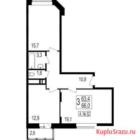 3-комнатная квартира, 63.4 м², 6/7 эт. на продажу в Мытищах Мытищи