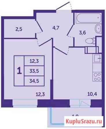 1-комнатная квартира, 34.5 м², 13/17 эт. на продажу в Красногорске Московской области Красногорск