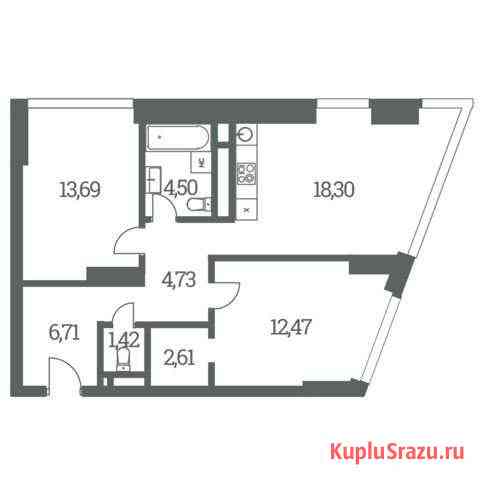 2-комнатная квартира, 64.4 м², 15/53 эт. на продажу в Москве Москва