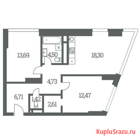 2-комнатная квартира, 64.4 м², 15/53 эт. на продажу в Москве Москва - изображение 1
