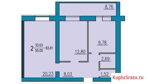 2-комнатная квартира, 63.8 м², 10/16 эт. на продажу в Самаре Самара