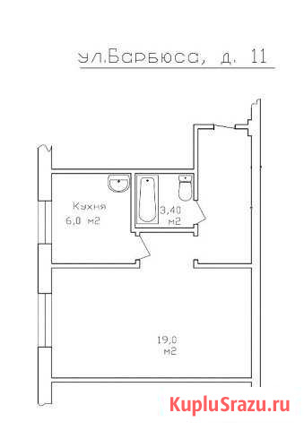 1-комнатная квартира, 34 м², 1/5 эт. на продажу в Челябинске Челябинск - изображение 1