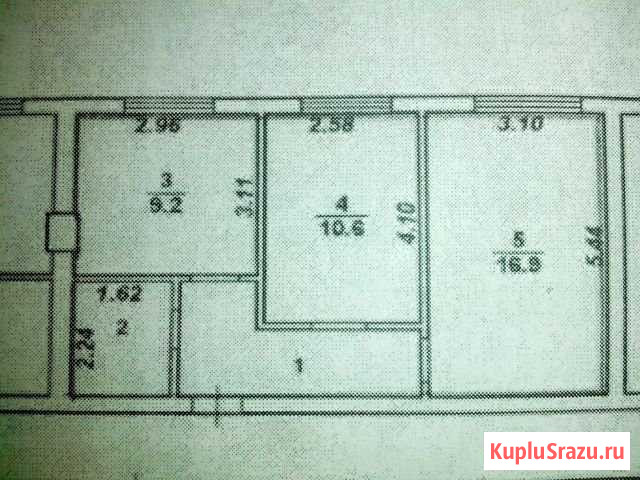 2-комнатная квартира, 46.4 м², 2/3 эт. на продажу в Борисоглебске Борисоглебск - изображение 1
