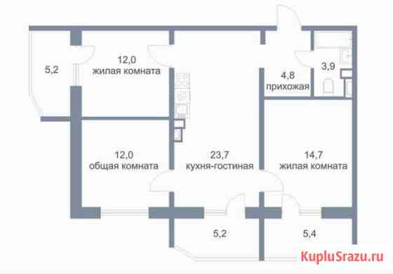 3-комнатная квартира, 86.9 м², 12/24 эт. на продажу в Сургуте Ханты-Мансийского АО Сургут