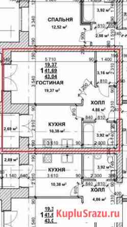 1-комнатная квартира, 43 м², 3/3 эт. на продажу в Ярославле Ярославль