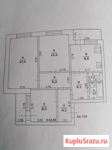 3-комнатная квартира, 63.7 м², 6/9 эт. на продажу в Алексеевке Белгородской области Алексеевка - изображение 1