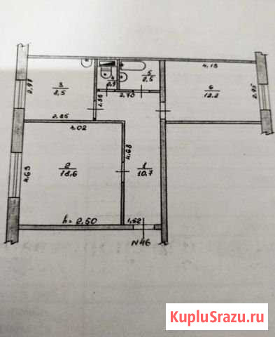 2-комнатная квартира, 53.4 м², 1/5 эт. на продажу в Пыть-Яхе Пыть-Ях - изображение 1