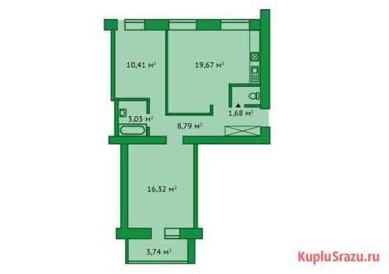 2-комнатная квартира, 61.8 м², 9/10 эт. на продажу в Нижнем Новгороде Нижний Новгород