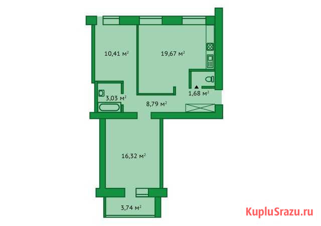 2-комнатная квартира, 61.8 м², 9/10 эт. на продажу в Нижнем Новгороде Нижний Новгород - изображение 1