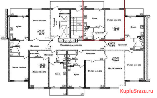 1-комнатная квартира, 39 м², 16/18 эт. на продажу в Краснодаре Краснодар - изображение 1