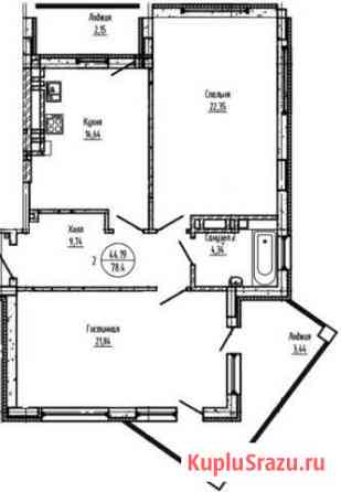 2-комнатная квартира, 78 м², 8/10 эт. на продажу в Калининграде Калининград