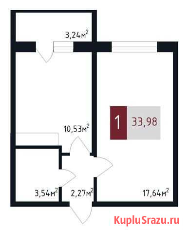1-комнатная квартира, 34 м², 3/12 эт. на продажу в Новороссийске Новороссийск - изображение 1