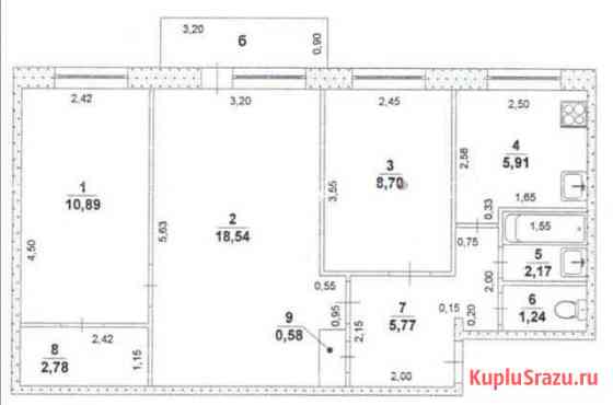 3-комнатная квартира, 56 м², 5/5 эт. на продажу в Ульяновске Ульяновск