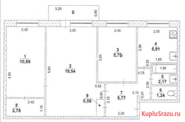 3-комнатная квартира, 56 м², 5/5 эт. на продажу в Ульяновске Ульяновск - изображение 1