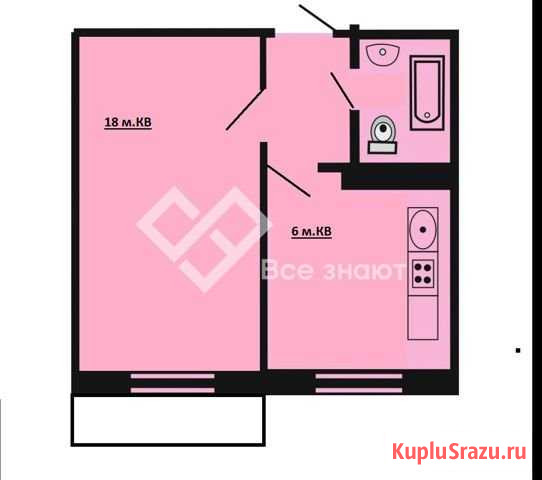 1-комнатная квартира, 33 м², 6/9 эт. на продажу в Челябинске Челябинск - изображение 1