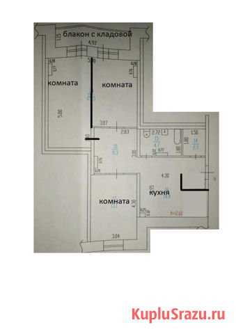3-комнатная квартира, 87 м², 7/7 эт. на продажу в Барнауле Барнаул - изображение 1