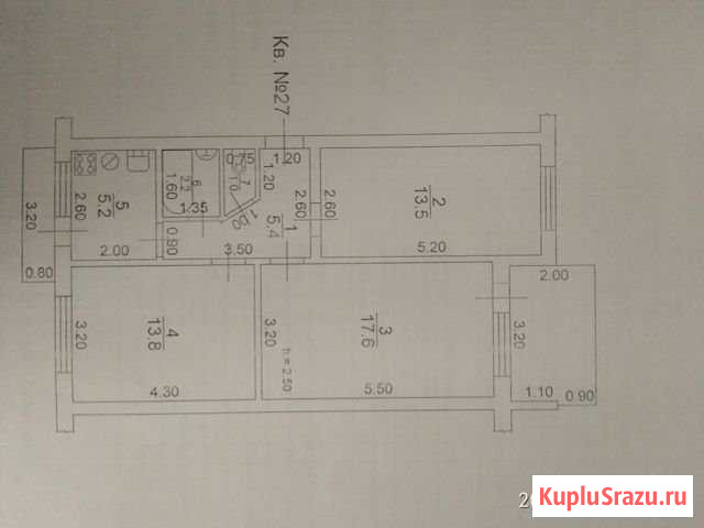 3-комнатная квартира, 59 м², 4/5 эт. на продажу в Каменке Республики Кабардино-Балкария Каменка - изображение 1