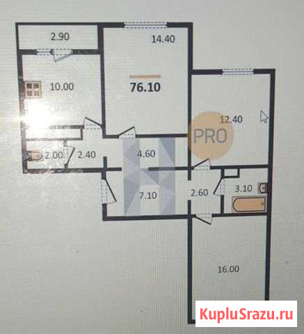 3-комнатная квартира, 76 м², 6/10 эт. на продажу в Воронеже Воронеж - изображение 1
