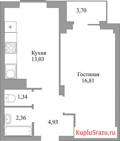 1-комнатная квартира, 40.3 м², 4/10 эт. на продажу в Пскове Псков - изображение 1
