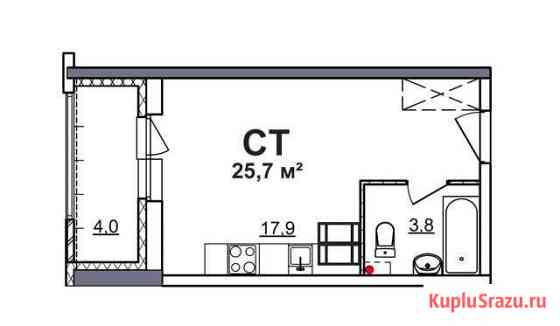 Квартира-студия, 25.7 м², 13/17 эт. на продажу в Нижнем Новгороде Нижний Новгород