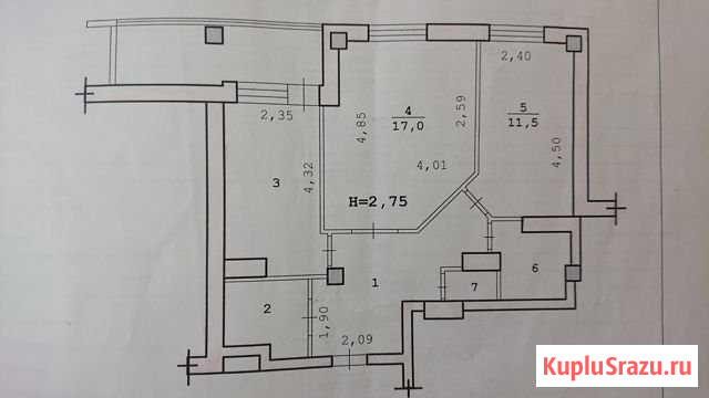 2-комнатная квартира, 56 м², 3/12 эт. на продажу в Волгограде Волгоград - изображение 1