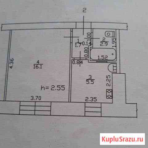 1-комнатная квартира, 26.2 м², 1/2 эт. на продажу в Бийске Бийск