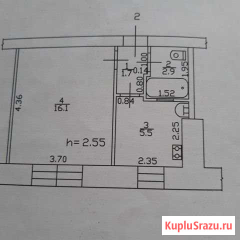 1-комнатная квартира, 26.2 м², 1/2 эт. на продажу в Бийске Бийск - изображение 1